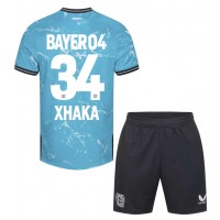 Fotbalové Dres Bayer Leverkusen Granit Xhaka #34 Dětské Alternativní 2023-24 Krátký Rukáv (+ trenýrky)